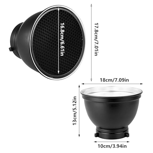 Abat-jour diffuseur réflecteur 17,8 cm Baorong solution ombres portées studio - 6