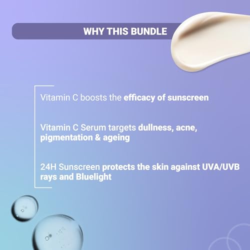 Image of Sereko Vitamin C Glowing & Brightening Face Serum & Sunscreen Cream Gel SPF 50++++ for Women & Men (Glow & Protect Duo)