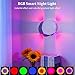 Motion Sensor Wall Light,8 Colors Rechargeable Motion Sensor Night Light,Magnetic RGB LED Wall Lamp,Indoor Wall Light for Hallway,Stairs,Bedroom,Bar Decor