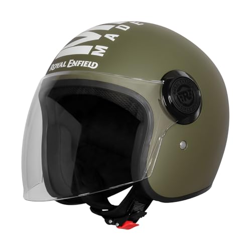 Image of Royal Enfield Copter of Solid ID ABS MT BG XL62 Helmet | Certification: ISI & DOT | Type: Open Face | Material: ABS