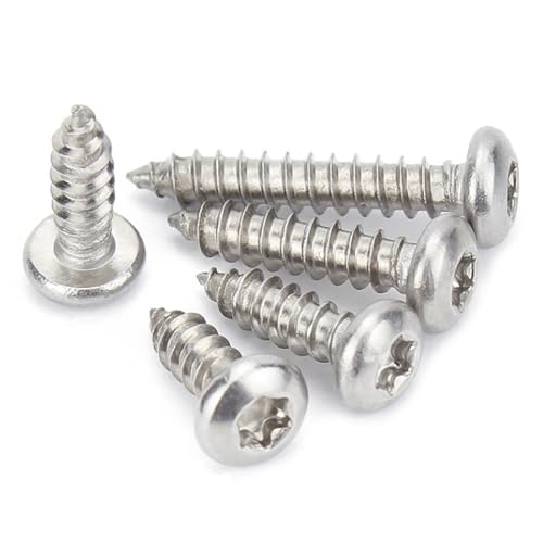 Hantof HTF0098-304 4ROX PA-M4 125Pcs Torx/Star Drive Pan Head Self Tapping Wood Screws, 18-8 (304) Stainless Steel, M4 X 16/20/25/30/40Mm Sheet Metal Screws Used thumb #5