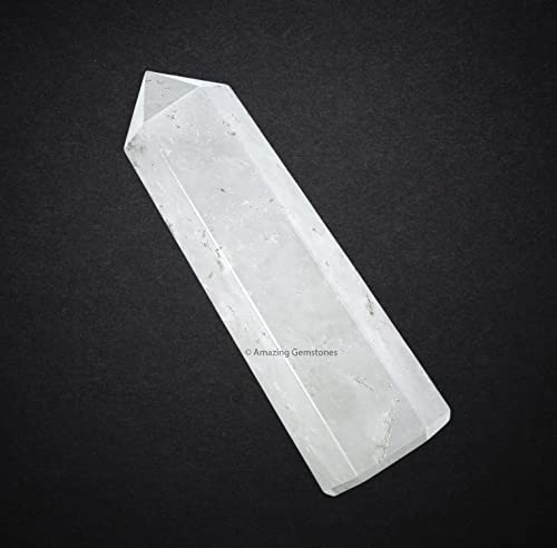 Image of Amazing Gemstone Large Clear Quartz Crystal Towers ~ Natural Healing Crystal Point Obelisk for Reiki Healing and Crystal Grid (5.5 to 6 INCH)
