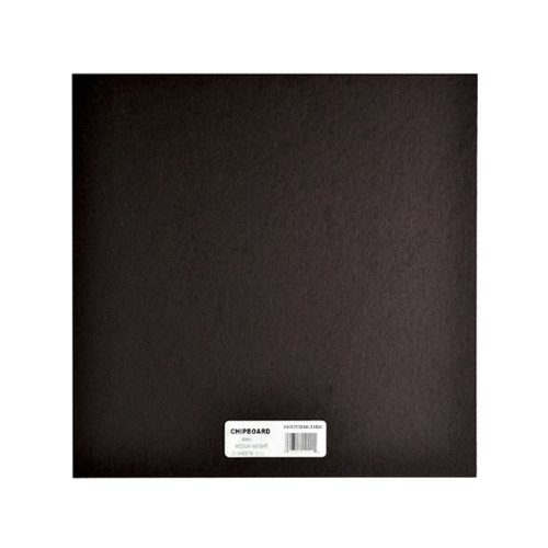 Grafix Pack of 25 – Acid-Free 0.055” Chipboard Sheets, Create Three-Dimensional Embellishments for Cards, Papercrafts, Mixed Media, Home Décor, and More, Black, 6x6