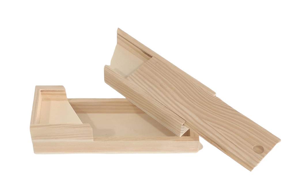 Holz-Bleistiftehalter Im Eiffelturm-Design – Retro Stiftbox 19x7x3,6 Cm Für Schreibtisch & Deko
