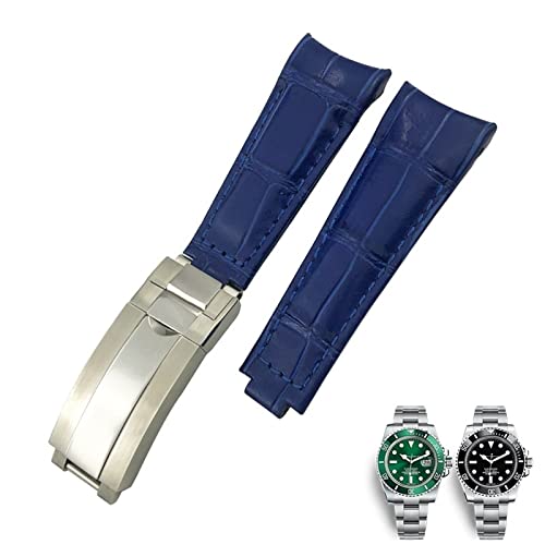 Correa de cuero de 20 mm para Rolex Submariner en piel de vacuno con cierre premium