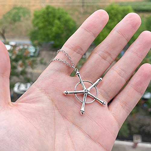Uryuu Quincy Cross Necklace - Ichigo Soul Reaper Badge Chains - Halloween Anime Gifts for Women Men and Fans3