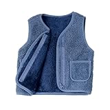 Patgoal Baby Girls Boys Sherpa Fleece Vest Toddler Lightweight Fall Winter Warm Sleeveless Outerwear Jacket with Pockets