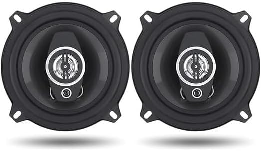SQUADO Paire de Haut-parleurs de Voiture de 6,3" jusqu'à 500 W avec Grille de Protection, impédance 4 Ohm, Son Clair Puissant pour Voiture