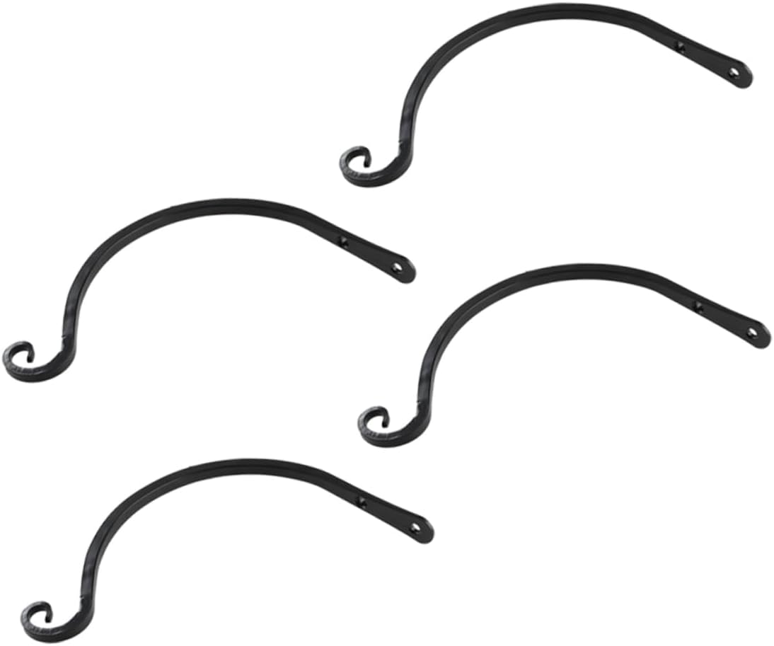 Toyvian 4pcs Hanging Plant Pot Hooks Wall Flower Basket Garden Decorative Hook for Balcony Courtyard