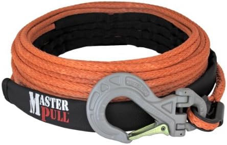Amsteel Blue Orange 3/8" x 50' Synthetic Winch Line w/ G110 Sling Hook