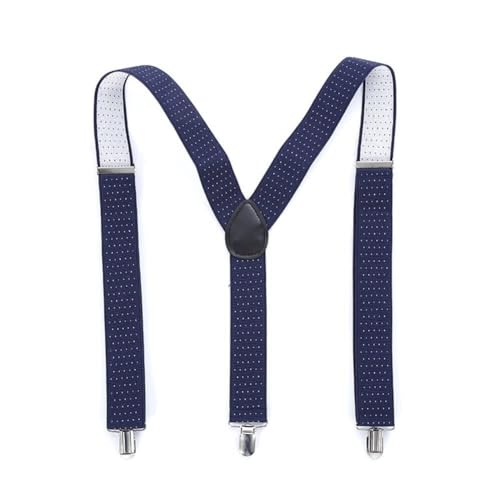 Image of LPLYAA Mens Suspenders Adjustable Elastic Y Back 3 Metal Clips Braces For Work (Color : Blue)