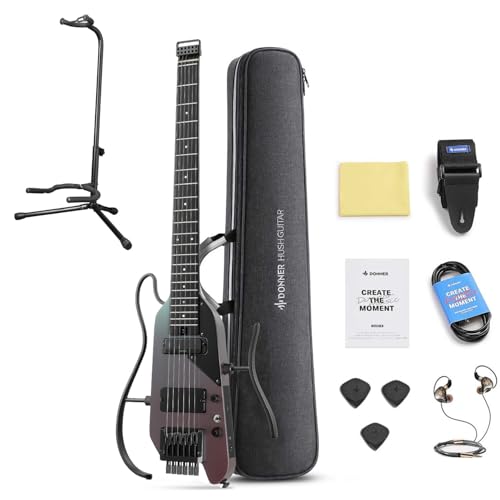 Donner HUSH-X Pro �X�^���h�t���Z�b�g �~�b�h�i�C�g�O���E �w�b�h���X�M�^�[ �R���p�N�g�G���L�M�^�[ �G�t�F�N�g�^�A���v�V�~�����[�V�������� �C���z���o�͑Ή� USB�[�d Bluetooth���� �h�i�[