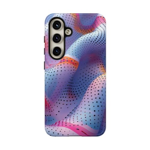Coque Samsung S24 motif abstrait bleu rigide brillante
