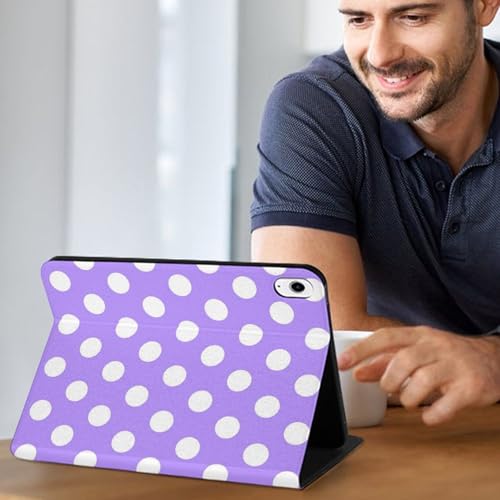 Coque fine pour iPad 10e génération anti-rayures violette avec support et réveil auto - 2