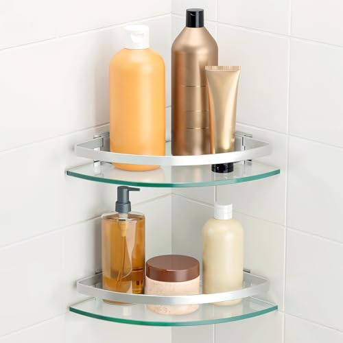 KES Estanteria Esquina Cristal Estantería