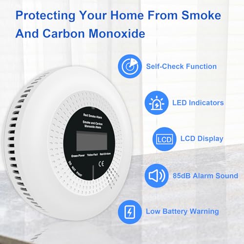 Détecteur de fumée et de monoxyde de carbone interconnecté pour la protection maison