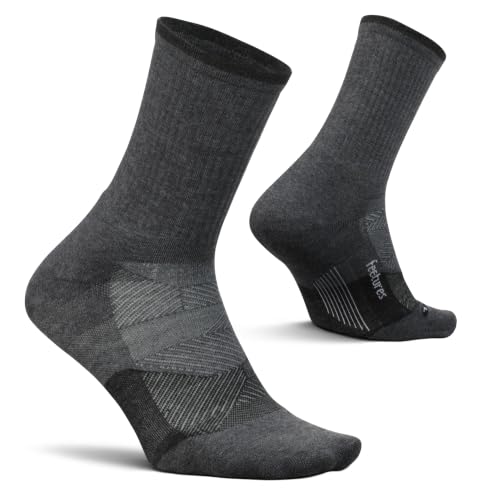 Image of Feetures Elite Light Cushion Mini Crew Sock - Sport Sock with Targeted Compression