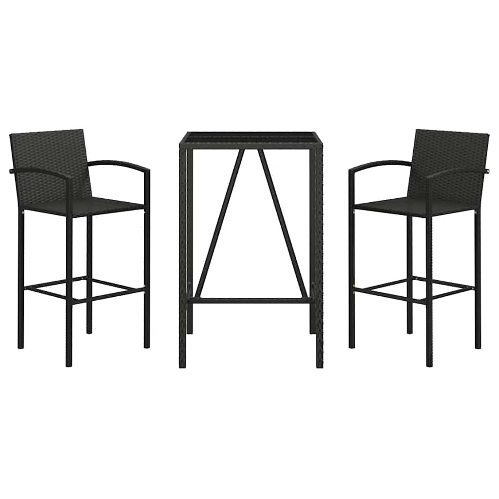 vidaXL Ensemble de barres en acier noir
