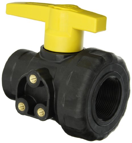 Green Leaf SU150E Polypropylene Single Union Ball Valve, Full Port, 1 1/2