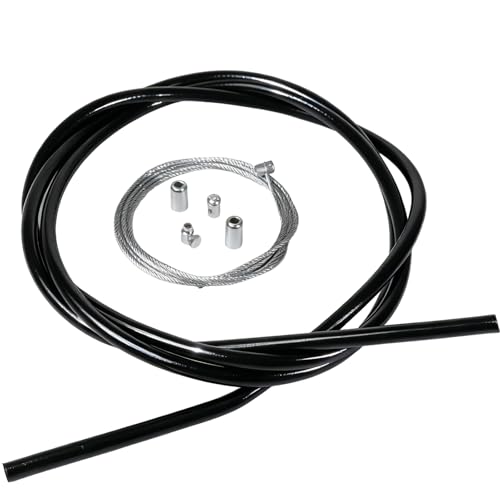 FortuneGlobe Universal Kupplungszug 2mm Ø 2m mit Ummantelung und Kupplung Reparatur Set für Motorräder Cross Mofa Moped
