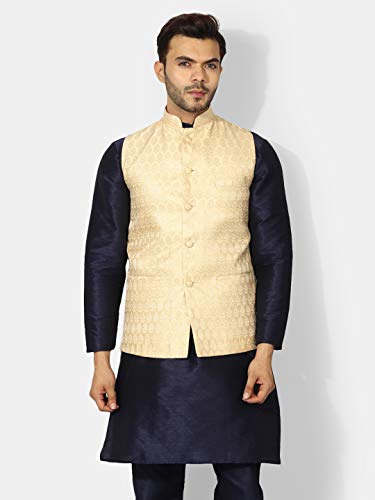 Image of UnM Men Silk Blend Classic Kurta Set