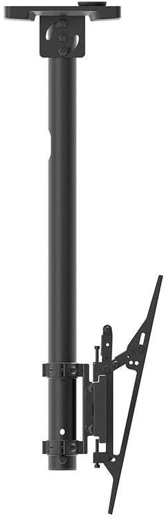 Monoprice 3x1 Menu Board Ceiling Mount for Screens Between 32in to 65in, Adjustable Tilt, Max Weight 66 Lbs Per Screen, VESA Patterns Up to 600x400, Steel Construction, Black - Commercial Series