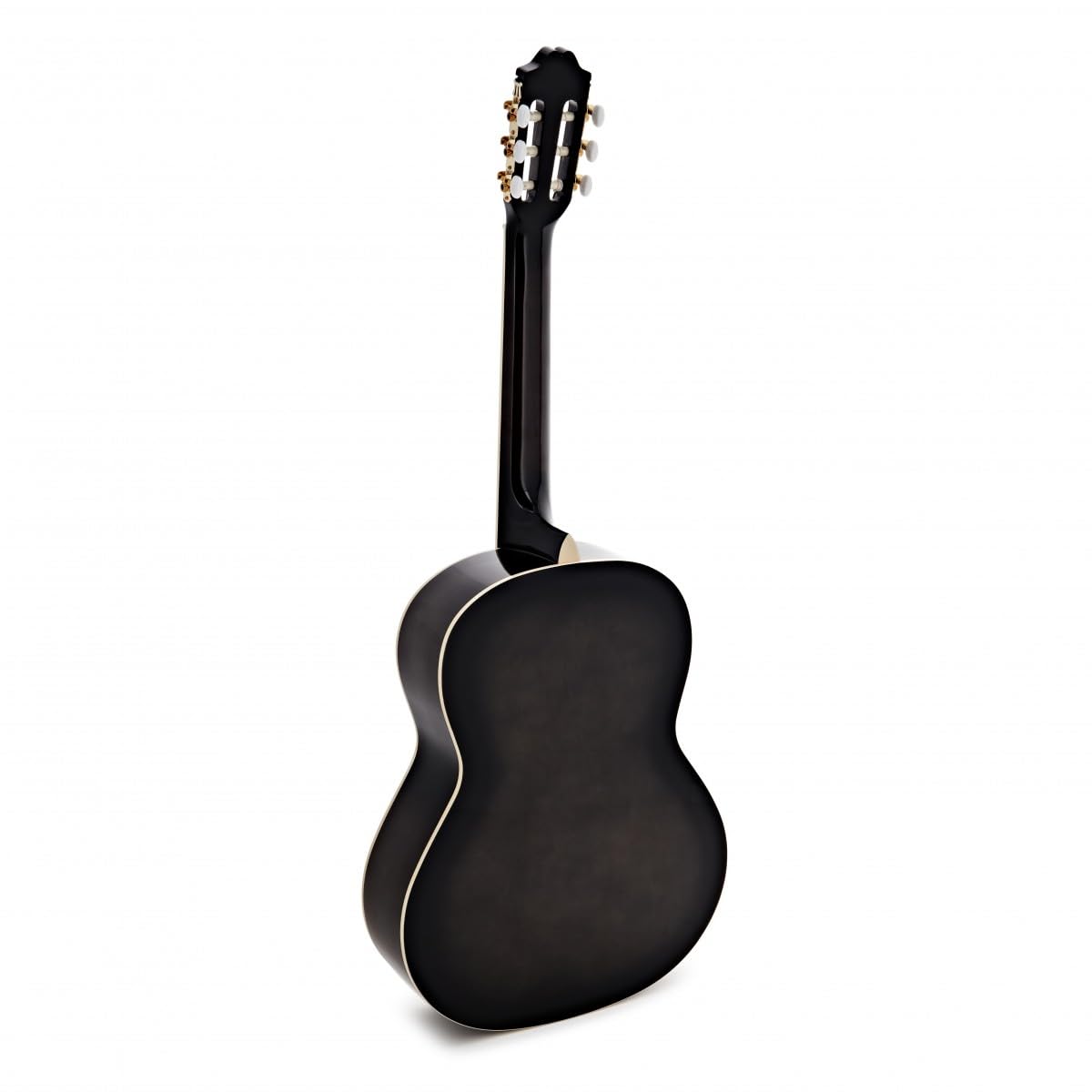 Chitarra classica Deluxe di Gear4music, Trans Nero | Suono Equilibrato e Suonabilità Comoda, Corde di Nylon Morbide per Suonare Facilmente, Scala Standard, Trans Black