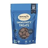 Benefit Biscuits, All Natural Dog Treats, Certified Vegan, Non GMO, Wheat Free, Healthy Dog Biscuits, Made in USA (Blueberry, 7oz Bag)