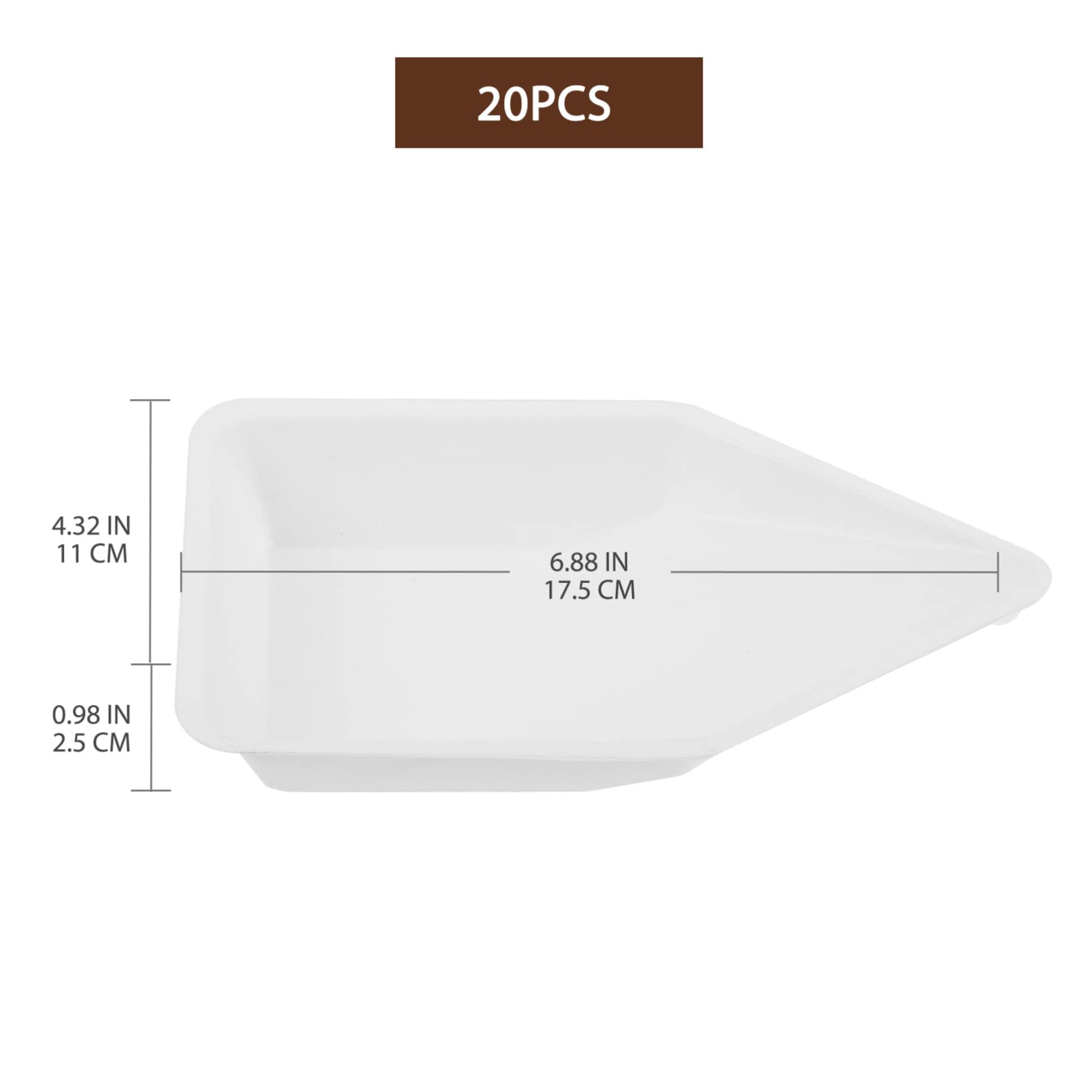 ULTECHNOVO 10 Uds plato de pesaje de plástico pequeños de pesaje plato de laboratorio mini plástico de medición de polvos de mezcla líquidos