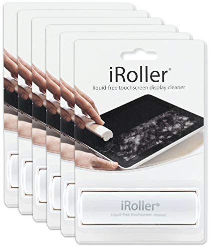 iRollerScreen Cleaner, Reusable Phone Screen Cleaner, Liquid-Less Computer Screen Cleaner, Non-Chemical Cleaning Roller for iPhone, iPad, Laptop, MacBook, PC Monitors & Samsung Smartphones (6 Pack)