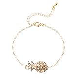 Cute Bracelet for Women Gold Adjustable Pineapple Bracelet Fashion Jewelry Bangle Bridesmaid