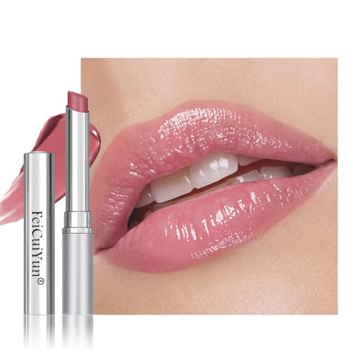 FeiCuiYun Pink Honey Tinted Lip Balm Lip Gloss Lipstick, Sheer Hydrating Lip Gloss Tint, Moisturizing Lip Color for All Skin Tones, Nourishing Lip Balm with a Hint of Natural Black Cherry