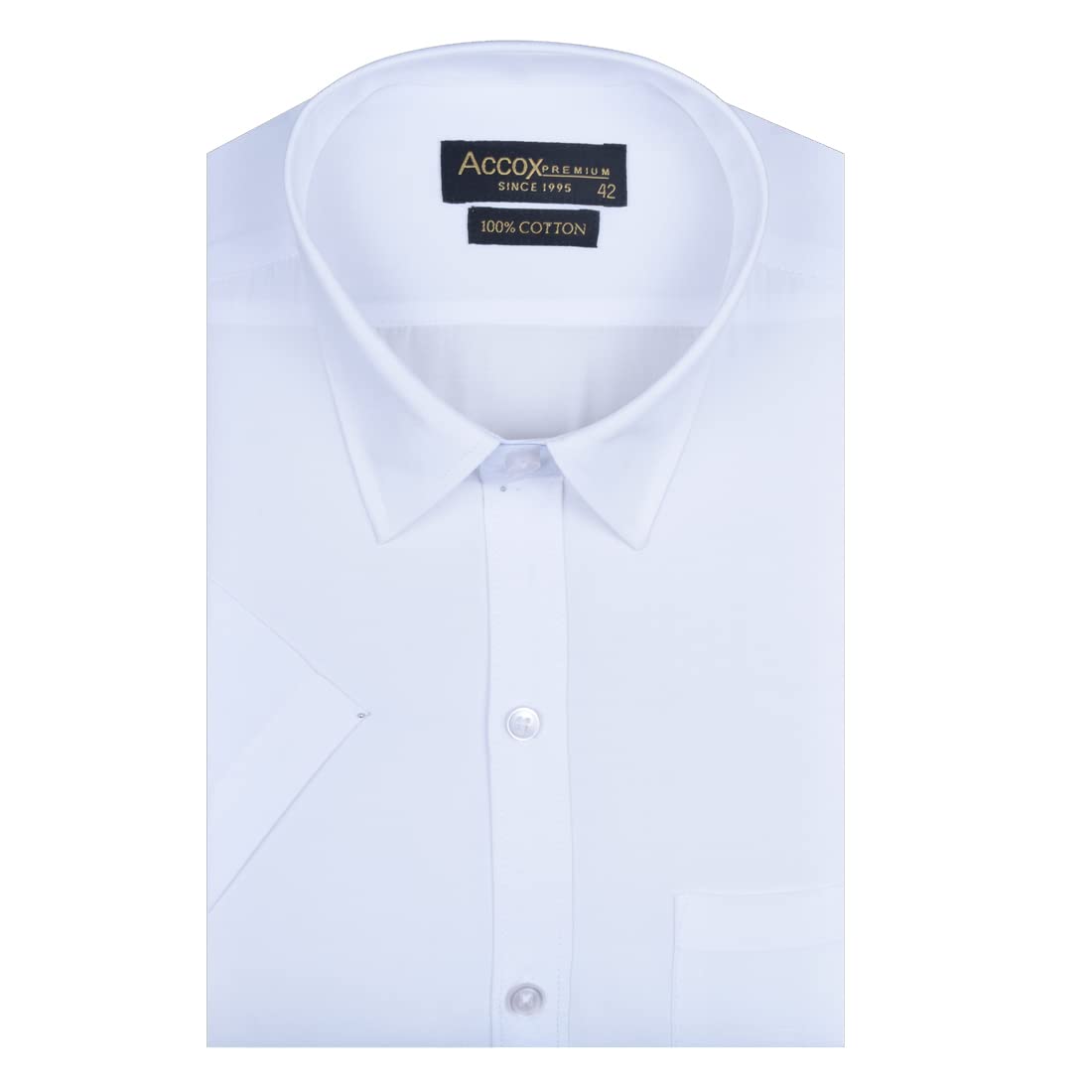 accox Plain Solid Cotton Half Sleeves Regular Fit Formal Shirt for Men(GCR192)-picture-37