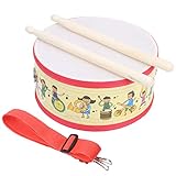 [Facile da suonare]: un tamburo a percussione adatto ai bambini, con una cinghia, puoi giocare con le mani sulla schiena.