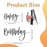 Happy Birthday Sign for Backdrop Happy Birthday Decal for Arch Backdrop Peel and Stick Wall Decor Large Vinyl Party Decorations Photography Background Decor for Women Men - Image 2