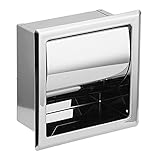 Yechiry Soporte para Toallas de Papel, Estante para Papel Higiénico de Acero Inoxidable, Soporte para Pañuelos de Baño con Superficie de Espejo con Diseño Montado en la Pared, Ideal para el Hogar,