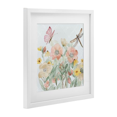 Affiche encadrée Garden Joy d'importation USA, finition blanche robuste