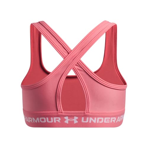 Image of Under Armour Kids Cross-Back Mid-Impact Sports Bra (Big Kid)