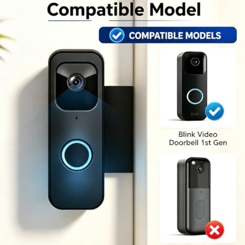 Image of Anti-theft Video Doorbell Mount | Full Protective Shell Door Mount Holder, No Damage Door, Easy Installation Doorbell Cover Mount for Apartment Rental | Full Protective Shell Door Mount Holder, No Damage Door, Easy Installation Doorbell Cover Mount for Apartment Rental