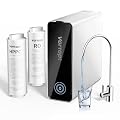 Vortopt Reverse Osmosis Water Filter System - 600GPD Under Sink Water Purifier - Tankless RO Water Filtration System with Alkaline, 0.0001?m Purification for Drinking, Reduce TDS, 2:1 Pure to Drain,R1
