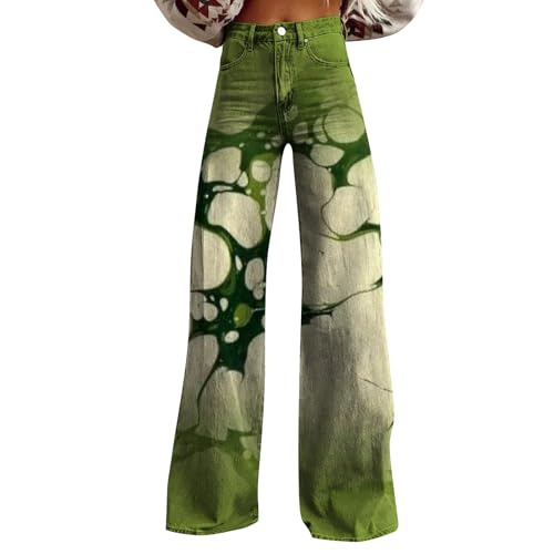 Baggy Pant for Women 2025 Summer Fashion Wide Leg Sweatpant Jeans Print Denim Vintage Pant 90s Y2K Streetwear