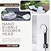 Japanese Shower Head with High-Density Micro Bubbles (Black Shower Head)– ABS Material | Moisturizing & Heat Retention, Gentle Water Pressure, Built-in Permanent Micro Bubble Generator by AQUA BULLE