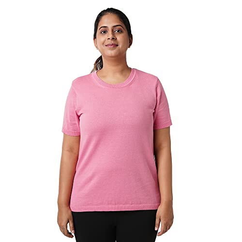 T-shirt en coton uni BlissClub à coupe normale pour femme au quotidien
