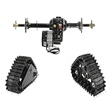 Kemblawolf 48V 1000W Electric Motor with Rear Differential Axle Kit Snow Sand Tracks Rear Axle Track Assembly Rear Wheel for Go-Kart, ATV, Golf Cart, Trike, UTV, Buggy, Snowmobile (34