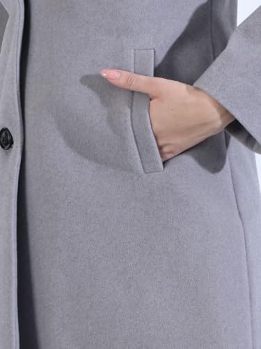 Image of PLAGG Women's Notched Lapel Long Overcoat