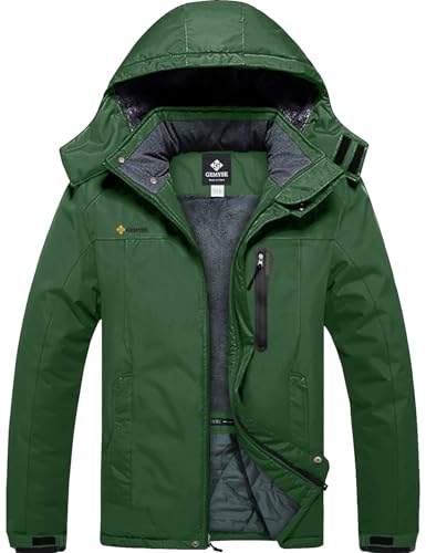 Image of GEMYSE Men's Ski Snow Jacket Warm Winter Waterproof Coat Snowboard Rain Jacket Hooded Windproof Windbreaker