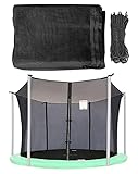 JumpTastic Trampoline Enclosures Replacements Net, Fit for Straight Trampoline Pole (12FT Round...