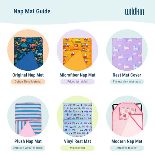 Wildkin 28081 Original Nap Mat With Reusable Pillow For Boys And Girls, Perfect For Elementary Sleeping Mat, Features Hook And Loop Fastener, Soft Cotton Blend Materials Nap Mat thumb #6