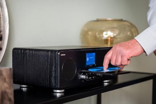 Lenco DIR 260 Internetradio - DAB+ Digitalradio - Bluetooth - WLAN - Radio-CD Player - 2,8“ Farbdisplay - AUX - Wecker - App Steuerung via Undok - 2 x 10 Watt RMS - schwarz