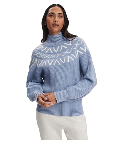 bear yoke knit tops アイボリー Varley Women's Marcie Fairisle Yoke Knit, Glacier Blue at Amazon